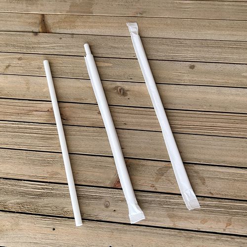 Boardwalk Wrapped Jumbo Paper Straws 7.75" Paper White 1280/Case