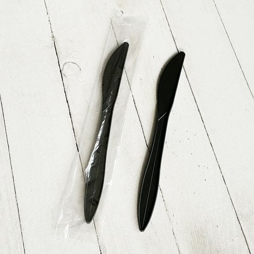 Boardwalk Mediumweight Wrapped Polypropylene Cutlery Knife Black 1000/Case