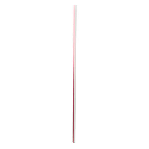 Boardwalk Wrapped Giant Straws 10.25" Polypropylene Red/white Striped 1200/Case