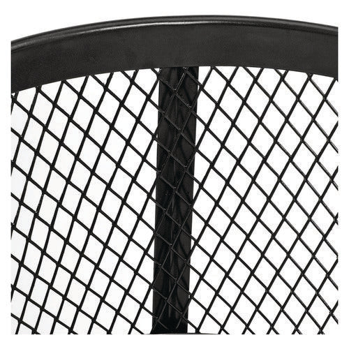 Global Industrial Steel Mesh Corrosion Resistant Trash Can 48 Gal Black