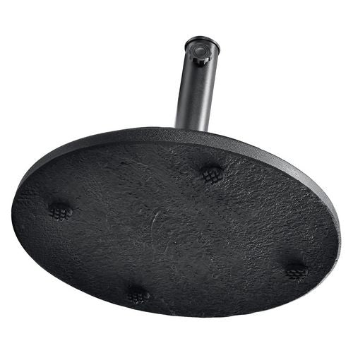 Global Industrial Umbrella Base Round Concrete 33 Lb Capacity 18x18x13.5 Black