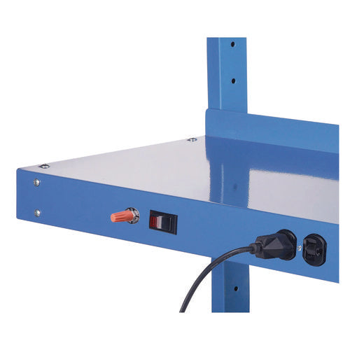 Global Industrial Upper Workbench Shelf 6 Single Outlets For Use With 60" Wide Workbenches 100 Lb Weight Capacity