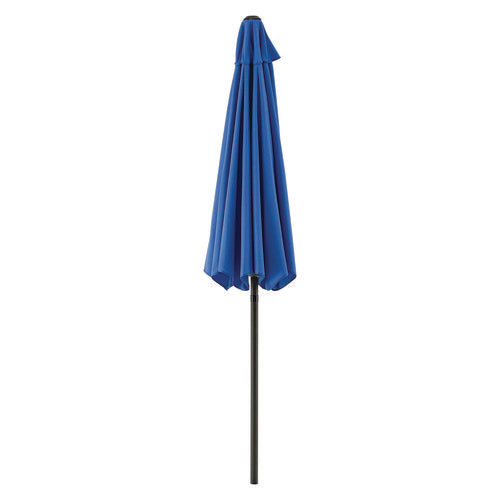 Global Industrial Outdoor Umbrella With Tilt Mechanism 102" Span 94" Long Blue Canopy Black Handle