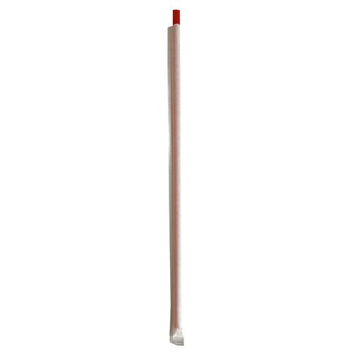 Boardwalk Wrapped Giant Straws 10.25" Polypropylene Red 1200/Case