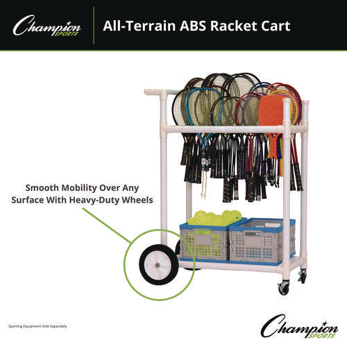 Champion Sports All-terrain Abs Racket Cart 20" Widex33" Long White