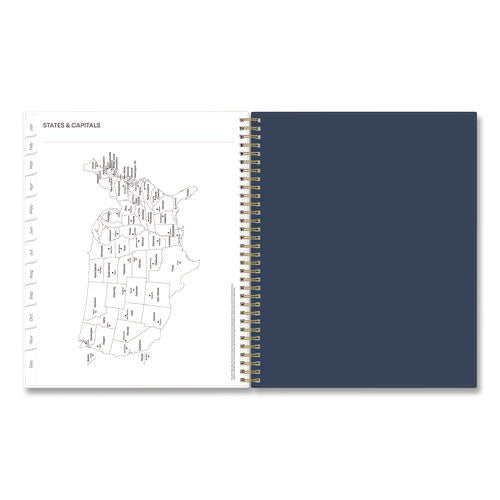 Blue Sky Ashlyn Weekly/monthly Planner Floral Artwork 11x8.5 Navy/multicolor Cover 12-month (jan To Dec): 2025