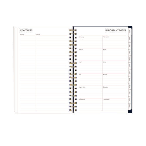 Blue Sky Ashlyn Weekly/monthly Planner Floral Artwork 8x5 Navy/multicolor Cover 12-month (jan To Dec): 2025