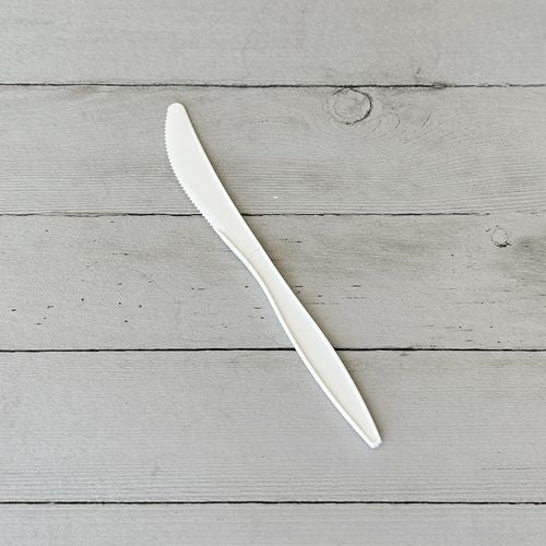 Boardwalk Mediumweight Polypropylene Cutlery Knife White 1000/Case