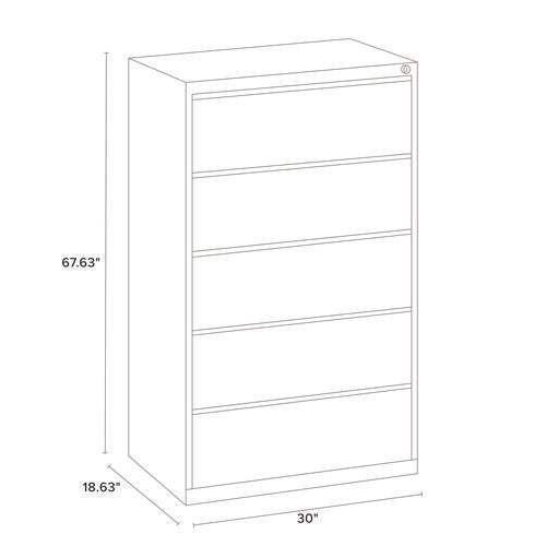 Alera Lateral File 5 Legal/letter-size File Drawers Light Gray 30"x18.62"x67.62"