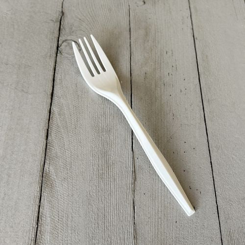 Boardwalk Mediumweight Polypropylene Cutlery Fork White 1000/Case