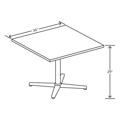 HON Arrange Table Tops Square 36x36x1 Kingswood Walnut