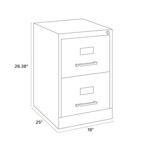 Alera Two-drawer Economy Vertical File 2 Legal-size File Drawers Light Gray 15"x25"x28.38"