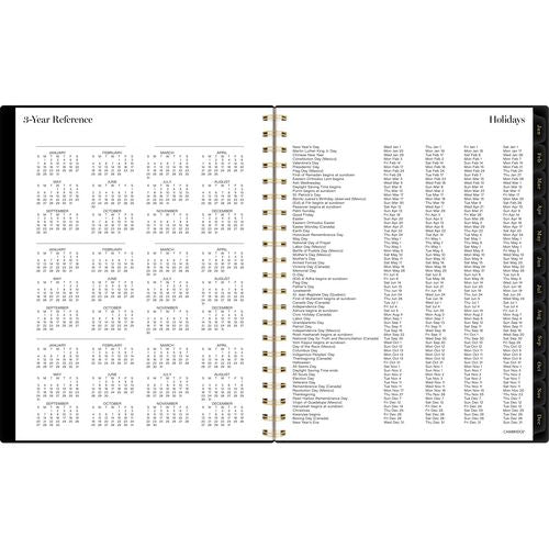 Cambridge Radiate Weekly/monthly Planner Stylized Solar-eclipse Artwork 11x9.25 Black/gold Cover 12-month (jan To Dec): 2025