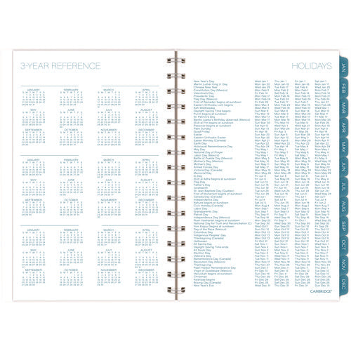 Cambridge Glacier Weekly/monthly Planner Glacier Artwork 8.5"x6.38" Blue/gray/silver Cover 12-month (jan To Dec): 2025