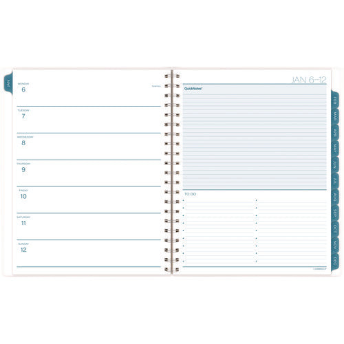 Cambridge Glacier Weekly/monthly Planner Glacier Artwork 11"x9.25" Blue/gray/silver Cover 12-month (jan To Dec): 2025