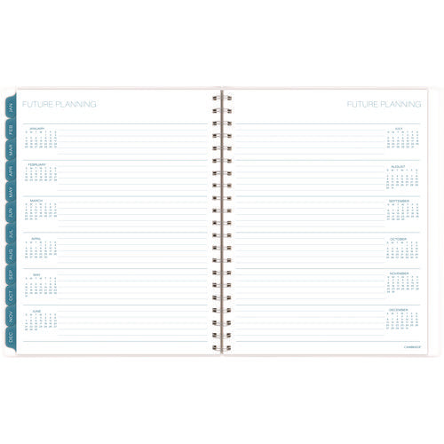 Cambridge Glacier Weekly/monthly Planner Glacier Artwork 11"x9.25" Blue/gray/silver Cover 12-month (jan To Dec): 2025