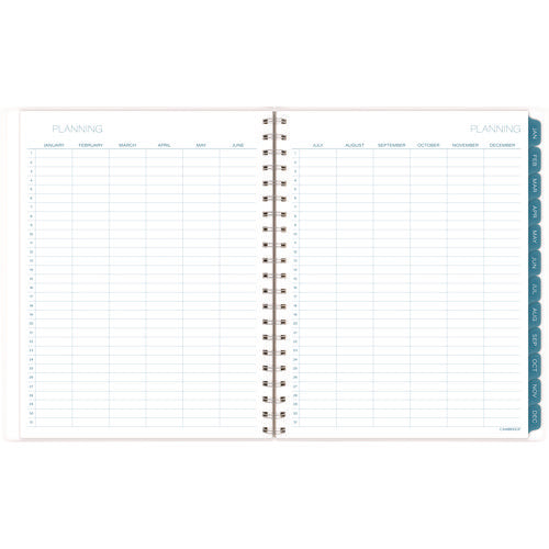 Cambridge Glacier Weekly/monthly Planner Glacier Artwork 11"x9.25" Blue/gray/silver Cover 12-month (jan To Dec): 2025