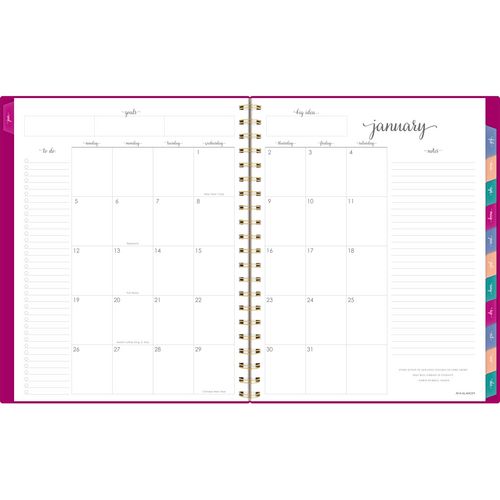 AT-A-GLANCE Harmony Weekly/monthly Poly Planner Weekly: Vertical Format 11x9.38 Purple/gold Cover 13-month (jan To Jan): 2025-2026