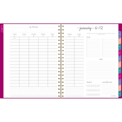 AT-A-GLANCE Harmony Weekly/monthly Poly Planner Weekly: Vertical Format 11x9.38 Purple/gold Cover 13-month (jan To Jan): 2025-2026