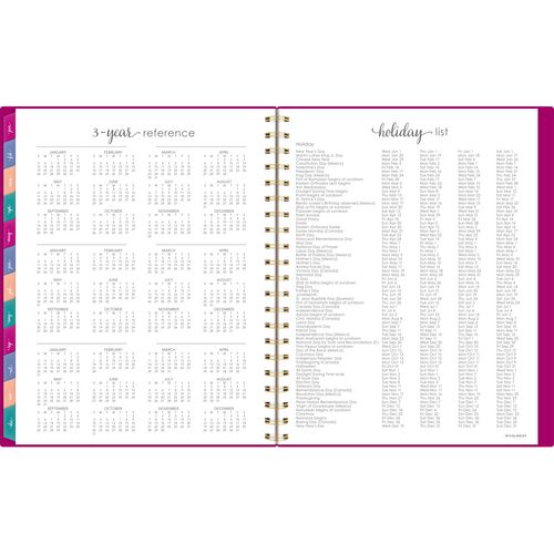 AT-A-GLANCE Harmony Weekly/monthly Poly Planner Weekly: Vertical Format 11x9.38 Purple/gold Cover 13-month (jan To Jan): 2025-2026