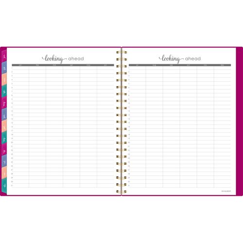 AT-A-GLANCE Harmony Weekly/monthly Poly Planner Weekly: Vertical Format 11x9.38 Purple/gold Cover 13-month (jan To Jan): 2025-2026