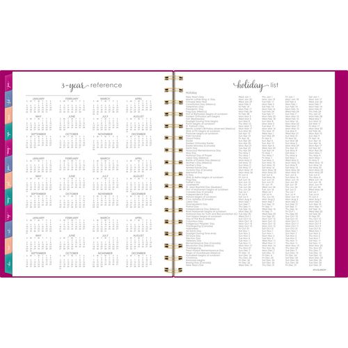 AT-A-GLANCE Harmony Weekly/monthly Poly Planner 8.88x7.69 Purple/gold Cover 13-month (jan To Jan): 2025 To 2026