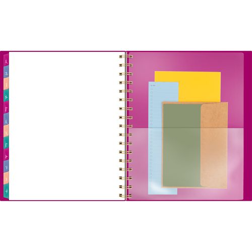 AT-A-GLANCE Harmony Weekly/monthly Poly Planner 8.88x7.69 Purple/gold Cover 13-month (jan To Jan): 2025 To 2026