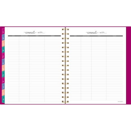 AT-A-GLANCE Harmony Weekly/monthly Poly Planner 8.88x7.69 Purple/gold Cover 13-month (jan To Jan): 2025 To 2026