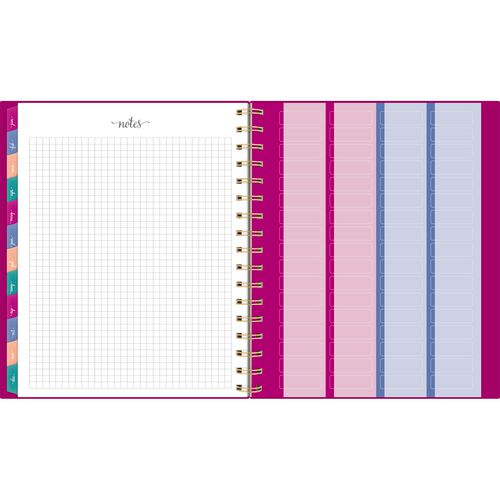 AT-A-GLANCE Harmony Weekly/monthly Poly Planner 8.88x7.69 Purple/gold Cover 13-month (jan To Jan): 2025 To 2026