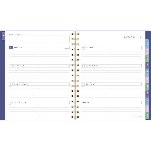 AT-A-GLANCE Badge Geo Weekly/monthly Planner 8.88x7.69 Purple/gold Cover 13-month (jan To Jan): 2025 To 2026