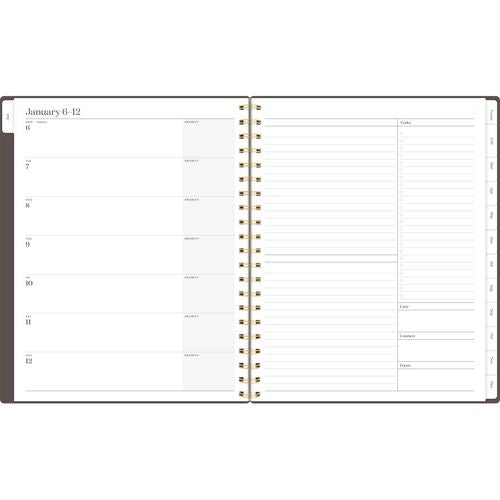 Cambridge Workstyle Weekly/monthly Planner 11x9.38 Brown/gold Cover 12-month (jan To Dec): 2025