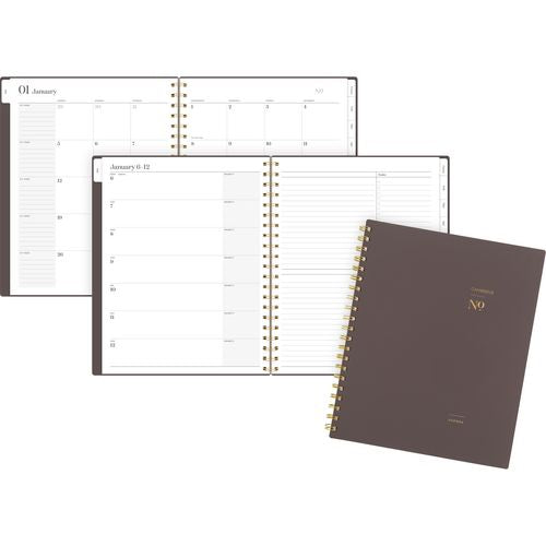 Cambridge Workstyle Weekly/monthly Planner 11x9.38 Brown/gold Cover 12-month (jan To Dec): 2025