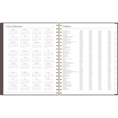 Cambridge Workstyle Weekly/monthly Planner 11x9.38 Brown/gold Cover 12-month (jan To Dec): 2025