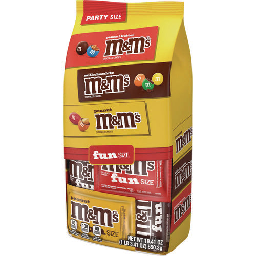 M & M's M And M's Milk Chocolate Peanut And Peanut Butter Variety Pack Fun Size Chocolate Candy Assortment 19.41 Oz Bag