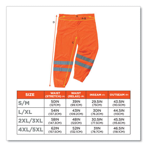 Ergodyne Glowear 8910 Class E Hi-vis Pants 4x-large/5x-large Orange