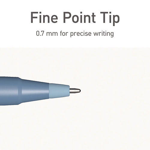 TOPS Pentonic Frost Pen Stick Fine 0.7 Mm Blue Ink Frosted Blue Barrel 10/pack