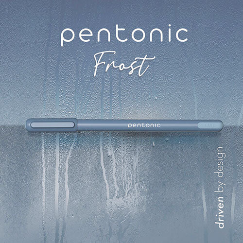 TOPS Pentonic Frost Pen Stick Fine 0.7 Mm Blue Ink Frosted Blue Barrel 10/pack