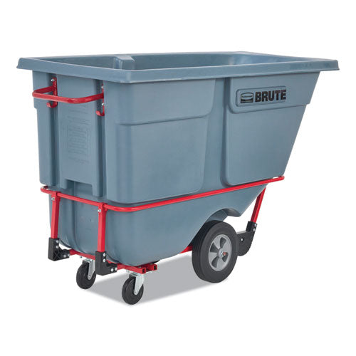 Rubbermaid Commercial Brute Duratilt Frame Tilt Truck Standard Duty 1 Cu Yd 1200 Lb Capacity Rotomolded Resin/leakproof Polyethylene Gray