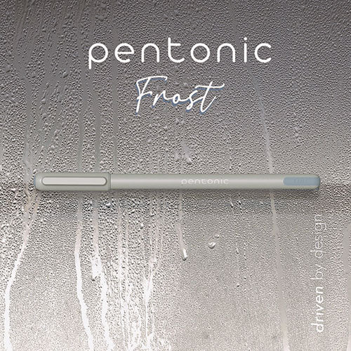 TOPS Pentonic Frost Pen Stick Fine 0.7 Mm Black Ink Pale Gray Barrel 10/pack