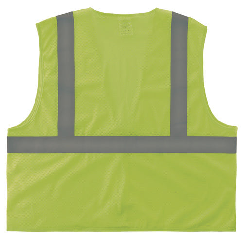 Ergodyne Glowear 8205hl-eco Class 2 Recycled Hi-vis Vest Mesh Polyester X-small Lime