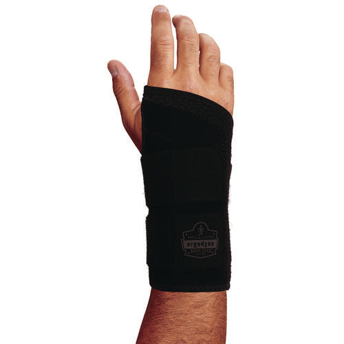 Ergodyne Proflex 4015 Wrist Brace Support With Double Strap Small Fits Right Hand Black