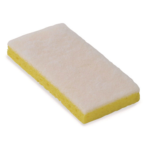 Americo Resort Cut Scrub Sponge Light Duty 6.25x3.18 White/yellow 40/Case