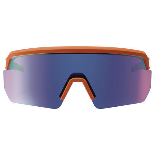 Ergodyne Skullerz Aegir-afaspm Anti-scratch And Enhanced Anti-fog Safety Glasses Orange Frame Blue Mirror Polycarb Lens