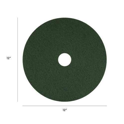 Americo Scrubbing Pads 12" Diameter Green 5/Case