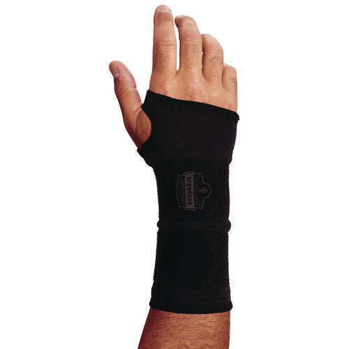 Ergodyne Proflex 685 Wrist Support Sleeve - Double Strap Small Fits Left Hand/right Hand Black