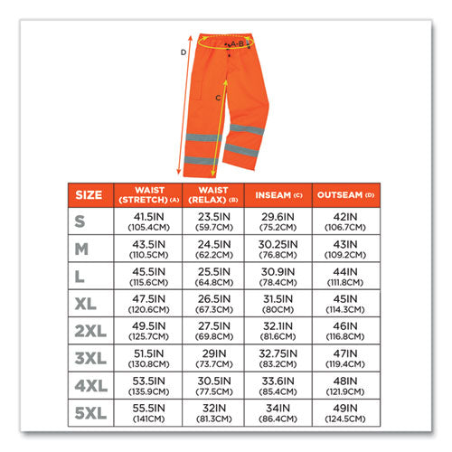 Ergodyne Glowear 8925 Class E Hi-vis Thermal Pants 2x-large Orange