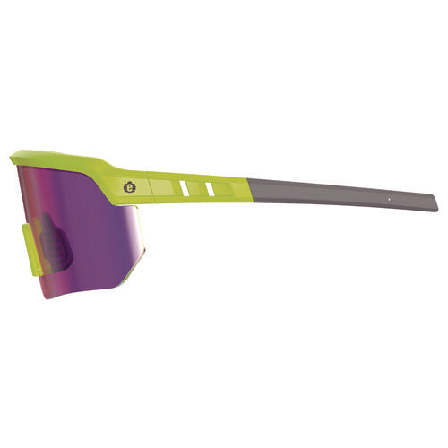 Ergodyne Skullerz Aegir-afaspm Anti-scratch And Enhanced Anti-fog Safety Glasses Lime Frame Purple Mirror Polycarb Lens