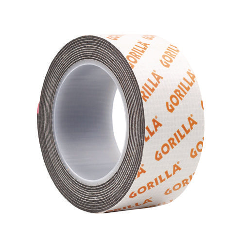 Gorilla Max Strength Mounting Tape Permanent Holds Up To 45 Lb (3 Lbs Per 4 In) 1x60 Black