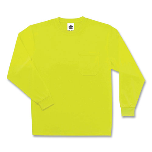 Ergodyne Glowear 8091 Non-certified Hi-vis Long Sleeve Shirt Small Lime