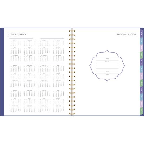 AT-A-GLANCE Badge Geo Weekly/monthly Planner 11x9.25 Purple/gold Cover 13-month (jan To Jan): 2025 To 2026